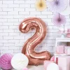 Balon Pink Metal Foliowy Cyfra "2" 86 Cm
