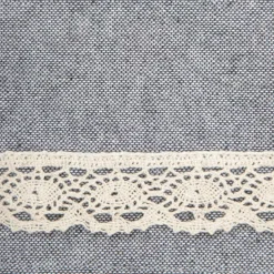 Bieznik Maya Bawelniany Z Koronka Szary 40X160 Cm
