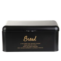 Chlebak Escille Metalowy Czarny 33X19X15 Cm