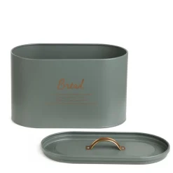 Chlebak Escille Metalowy Zielony 34X21X18 Cm