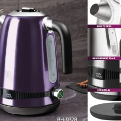 Czajnik Elektryczny Purple Eclipse Z Regulacja Temperatury 1,7 L