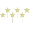 Dekoracja Stars Do Muffinek Zlote Gwiazdki 6 Szt. 11,5 Cm