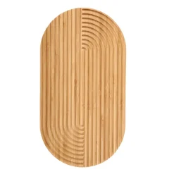 Deska Bambou Owalna Ze Zlobieniami 34,5X18,7Cm