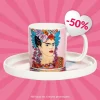 Filizanka Frida Kahlo Do Espresso Ze Spodkiem Fioletowa 0,08 L