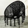 Fotel Acapulco Spirit Makrama Czarna 93X73X85 Cm