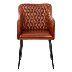 Fotel Brizo W Obiciu Ze Skory Bawolej Brazowe 55X60X86 Cm