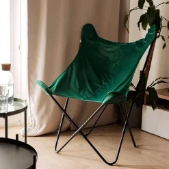 Fotel Butterfly Z Metalowa Rama Welur 70X80X102 Cm
