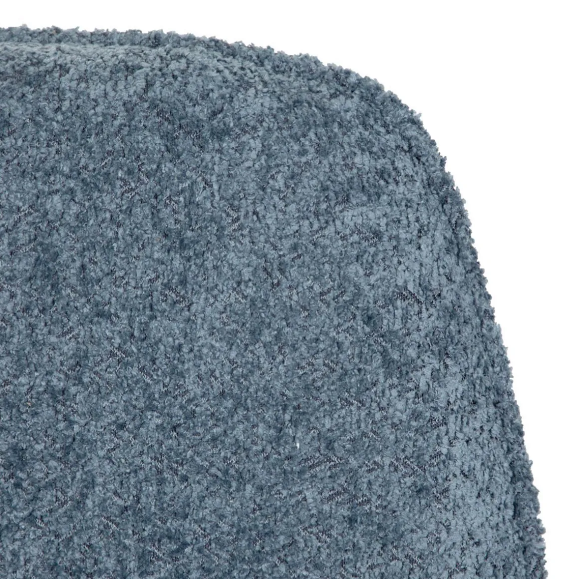 Fotel Lunaire Obrotowy W Tkaninie Teddy Boucle Granatowy 86X76X87 Cm