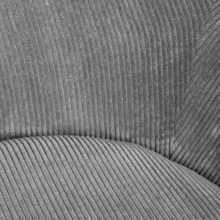 Fotel Lunaire Obrotowy W Tkaninie Teddy Boucle Szary 86X76X87 Cm