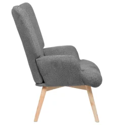 Fotel Moss Pop W Tkaninie Szary 72X73X96Cm