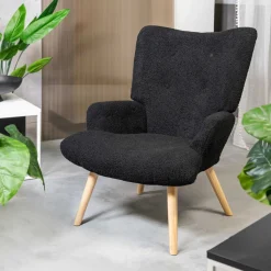Fotel Moss Teddy Boucle W Tkaninie Teddy