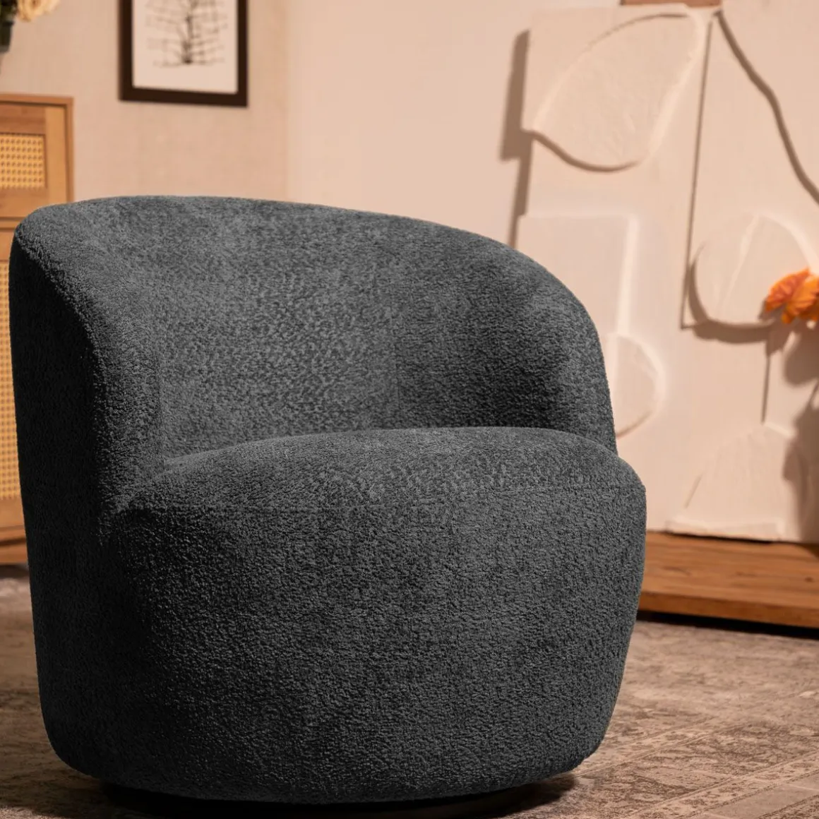 Fotel Svingen Obrotowy Szary 65.5X77X69Cm