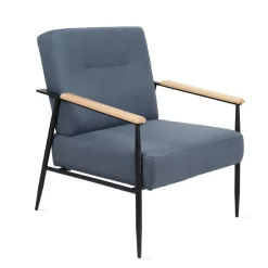 Fotel Veludo Denim 71X70X83 Cm