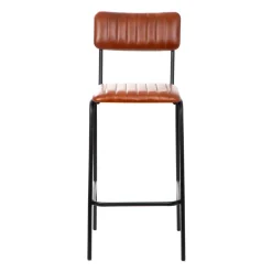 Hoker Lumbar W Obiciu Ze Skory Bawolej Brazowe 46X54X103 Cm