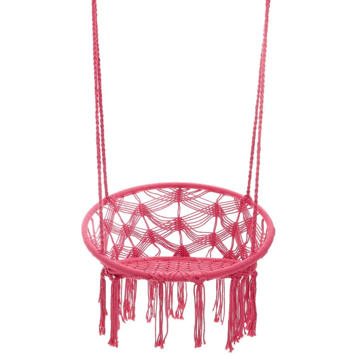 Hustawka Circle Doira Makrama Fuksjowa 82X60X115-138 Cm