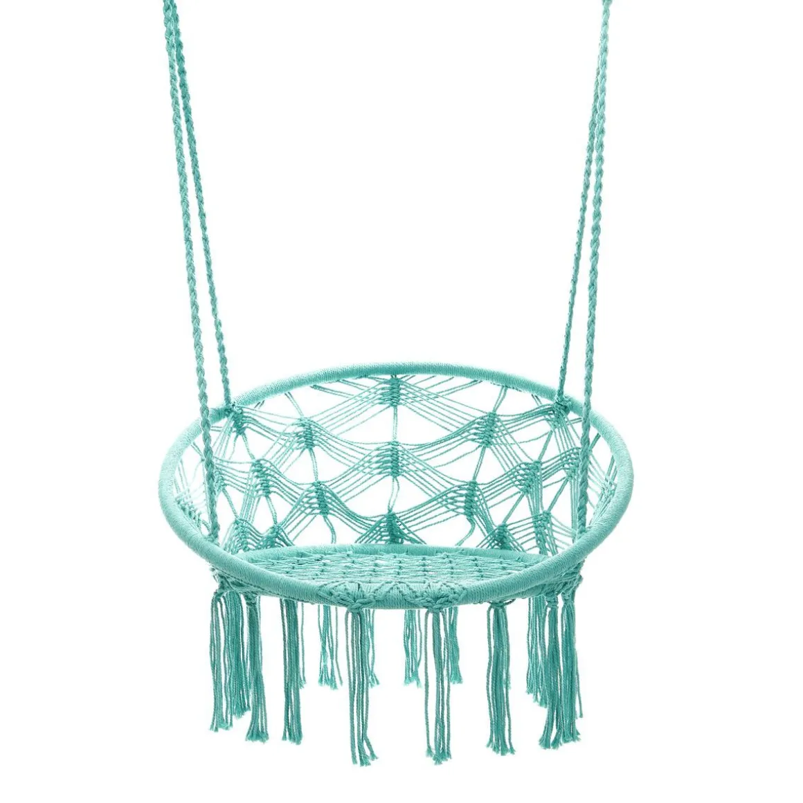 Hustawka Circle Doira Makrama Turkusowa 82X60X115-138 Cm