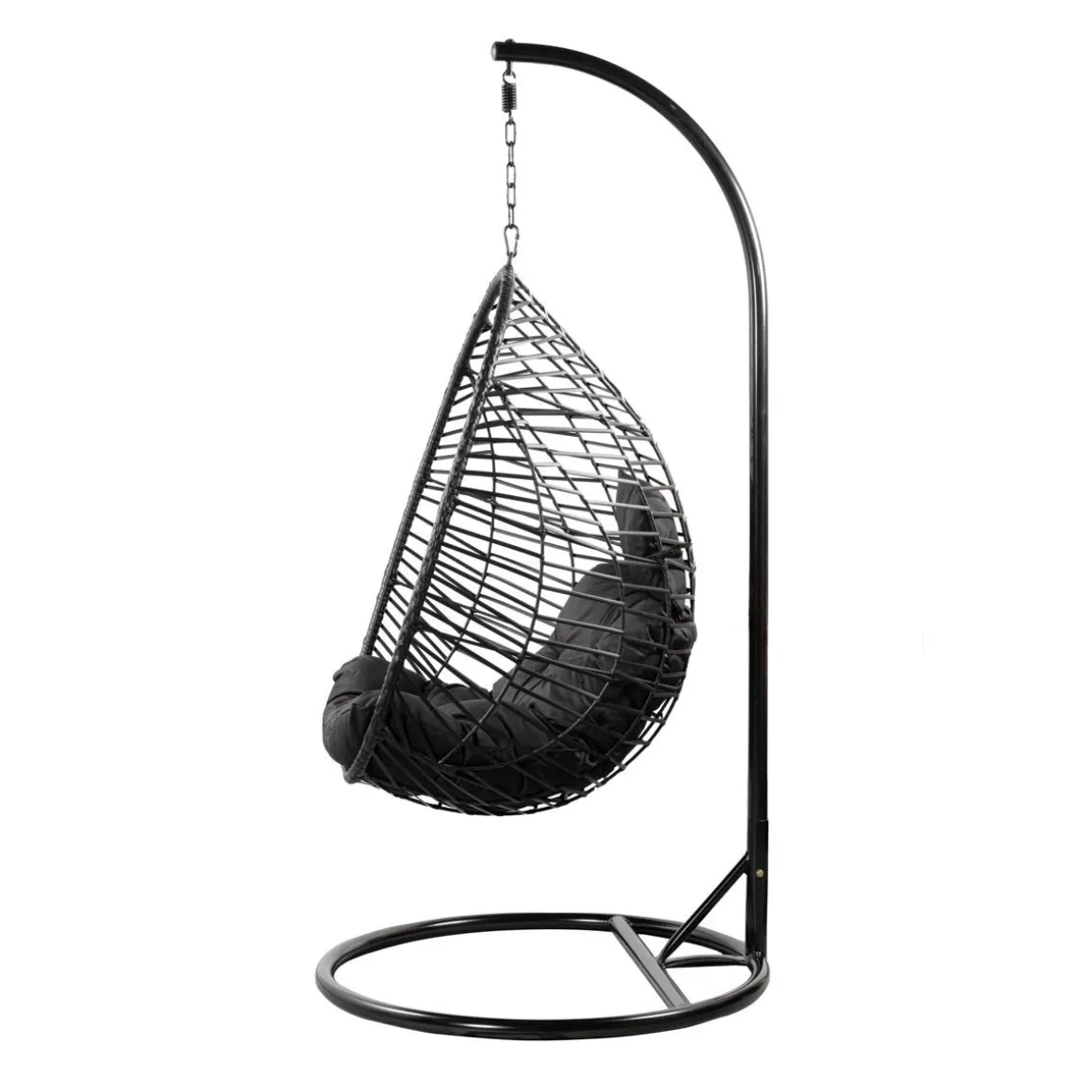 Hustawka Solei Czarna Z Czarna Poduszka 95X95X195 Cm