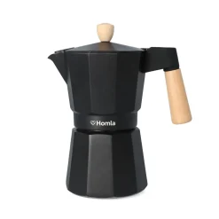 Kawiarka Mia Mokka Czarna Z Drewnianym Uchwytem 6 Cup