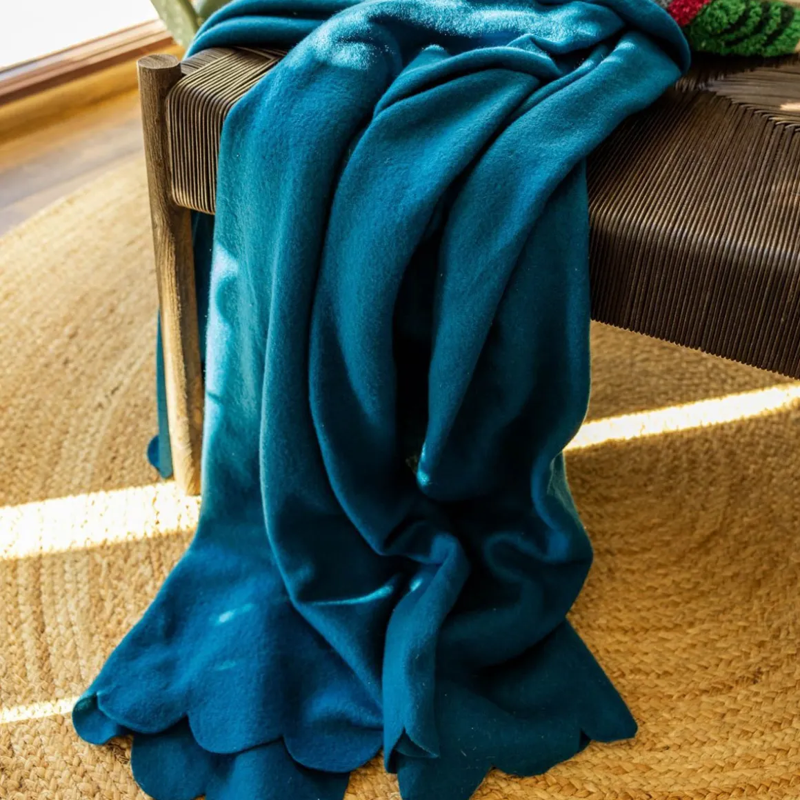 Koc Kala Polarowy Turkusowy 130X170