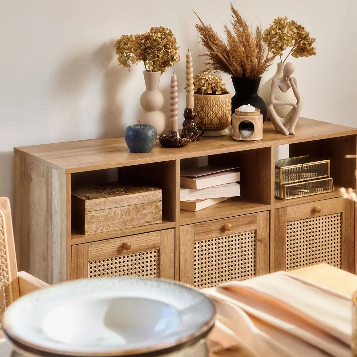 Komoda Notto Z Rattanem 110X35X72 Cm