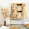 Komoda Sombre Lite Drewno Mango Zlobione 90X40X160 Cm