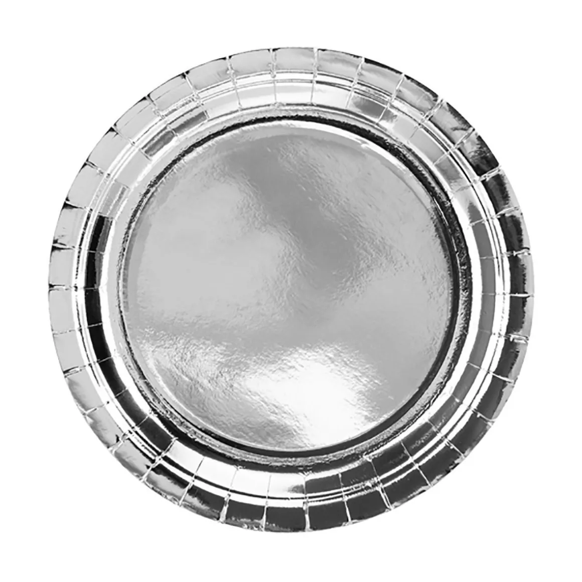 Komplet Talerzy Silver Papierowych 6 Szt. Fi 23 Cm