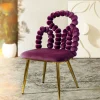 Krzeslo Bubble Beam Welurowe Bordowe 56,5X52X87 Cm