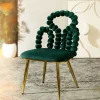 Krzeslo Bubble Beam Welurowe Zielone 56,5X52X87 Cm