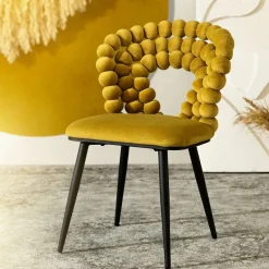 Krzeslo Bubble Verse Welurowe Oliwkowe 48X65X81 Cm
