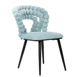 Krzeslo Bubble Verse Welurowe Turkusowe 48X65X81 Cm