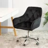 Krzeslo Flossi Welurowe Obrotowe Czarne 57X65X90 Cm