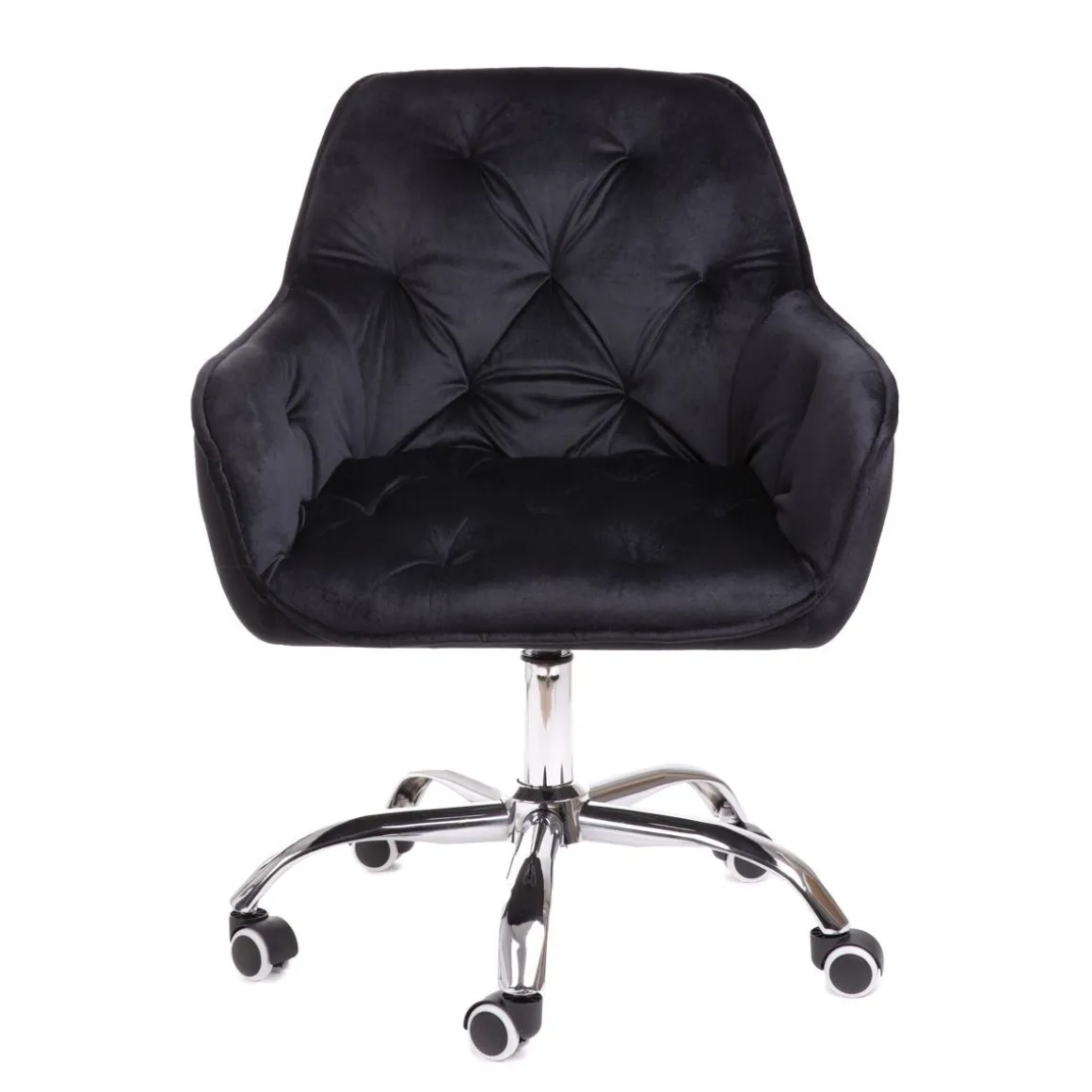 Krzeslo Flossi Welurowe Obrotowe Czarne 57X65X90 Cm