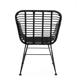 Krzeslo Jardin Plecione Czarne 57X62X81 Cm