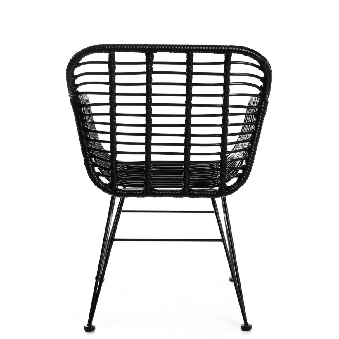 Krzeslo Jardin Plecione Czarne 57X62X81 Cm