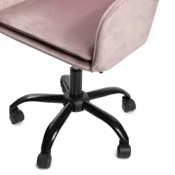 Krzeslo Teill Welurowe Obrotowe Rozowe 55,5X54,5X80-90Cm
