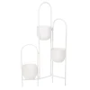 Kwietnik Floero Metalowy Bialy 49X14X80 Cm