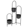 Kwietnik Floero Metalowy Czarny 49X14X80 Cm