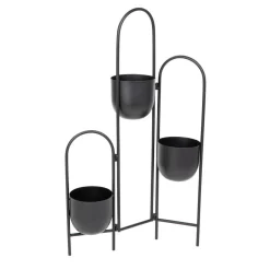 Kwietnik Floero Metalowy Czarny 49X14X80 Cm