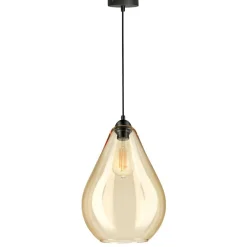 Lampa Miste Wiszaca Bursztynowa 24X24X180 Cm