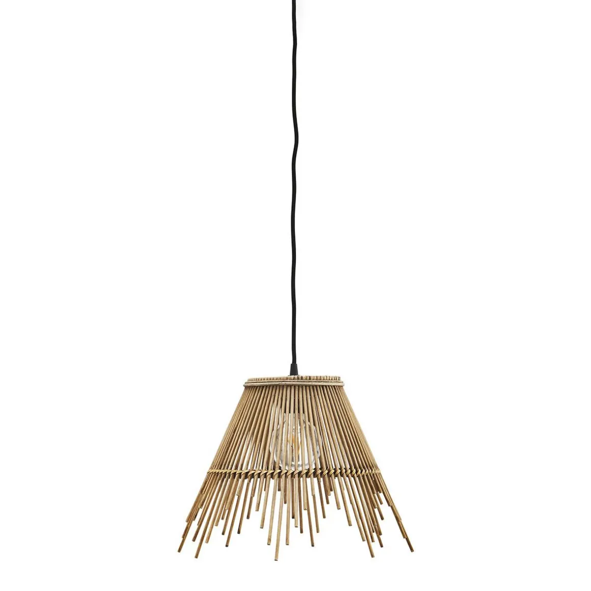 Lampa Sufitowa Boho Bambusowa 35X26,5 Cm