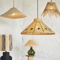 Lampa Sufitowa Boho Bambusowa 35X26,5 Cm