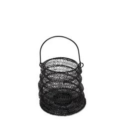 Lampion Armadilo Skladany Czarny 21X16 Cm