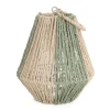 Lampion Avli Pleciony Z Zielonymi Elementami 21,5X23 Cm