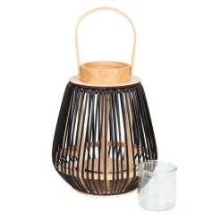 Lampion Garnitto Z Czarnymi Elementami 10,5X26 Cm