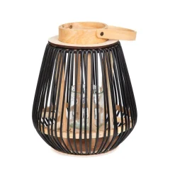 Lampion Garnitto Z Czarnymi Elementami 10,5X26 Cm