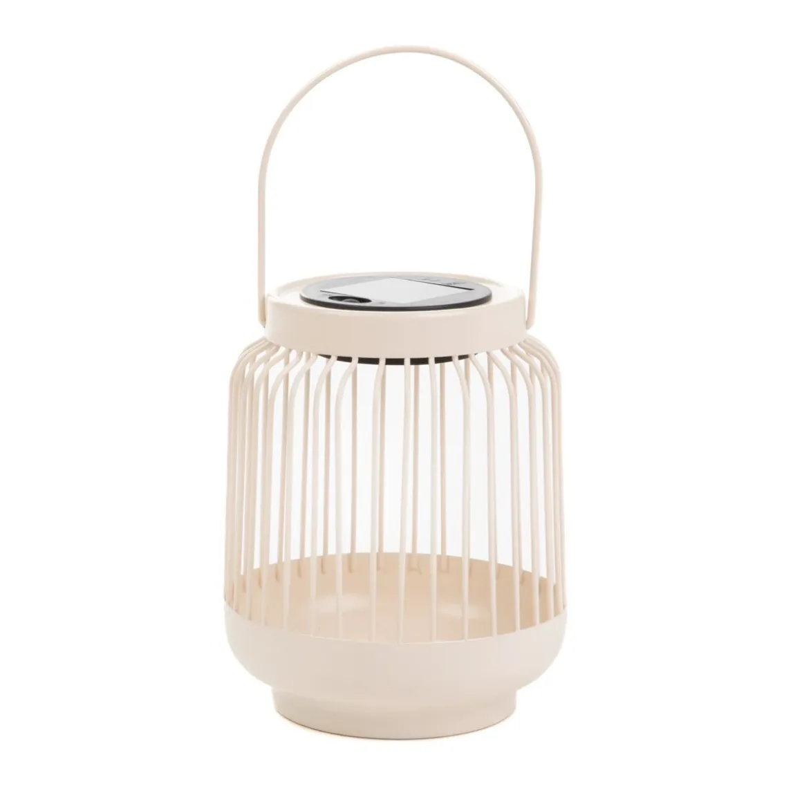 Lampion Solarny Fonar Metalowy Ecru 12,5X12,5X11,5 Cm