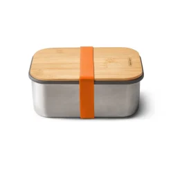 Lunchbox Orange Stalowy Na Kanapke L 19X13,5X7,5 Cm