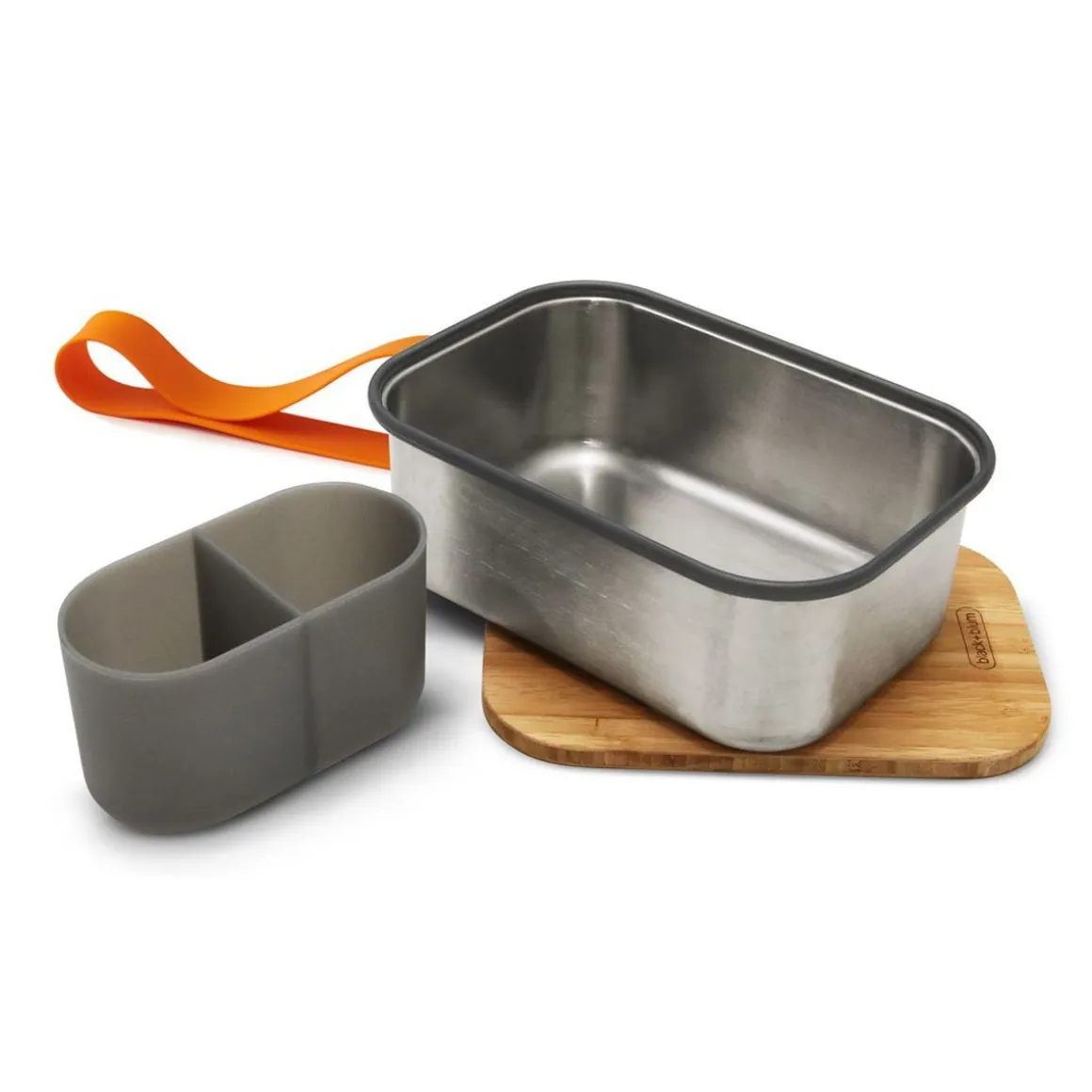 Lunchbox Orange Stalowy Na Kanapke L 19X13,5X7,5 Cm