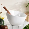 Misa Mooka Do Salat Ceramiczna Z Przyborami Biala 24 Cm