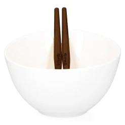 Misa Mooka Do Salat Ceramiczna Z Przyborami Biala 24 Cm
